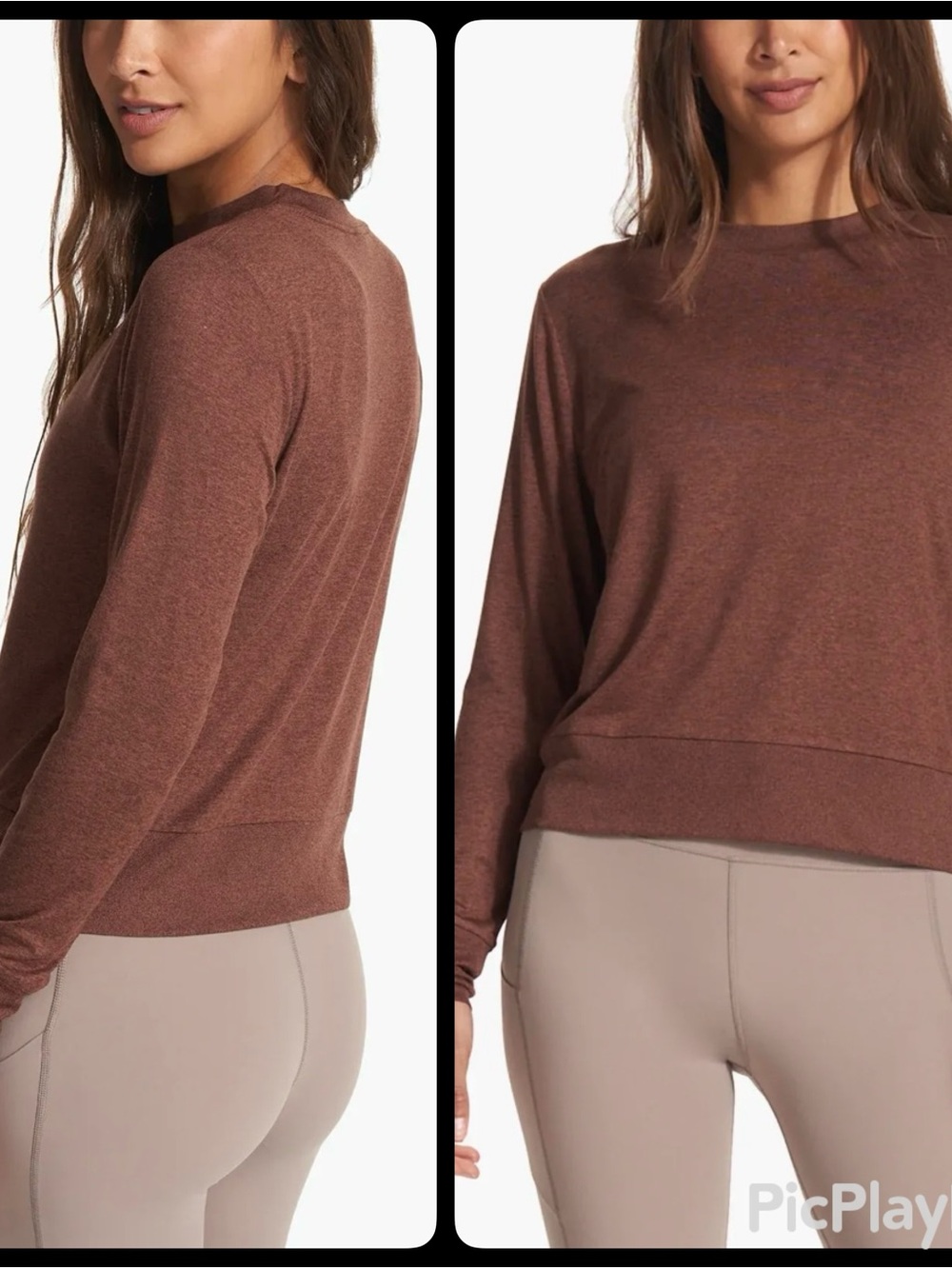 Vuori Daydream Crew Long Sleeve Top - Mulberry Heather - Size XS (EUC) - Picture 2 of 13